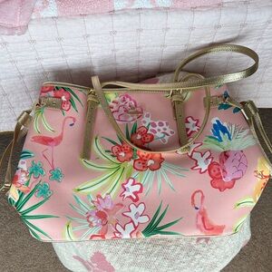 Spartina 449 Retreat Jetsetter tote - Flamingo Floral